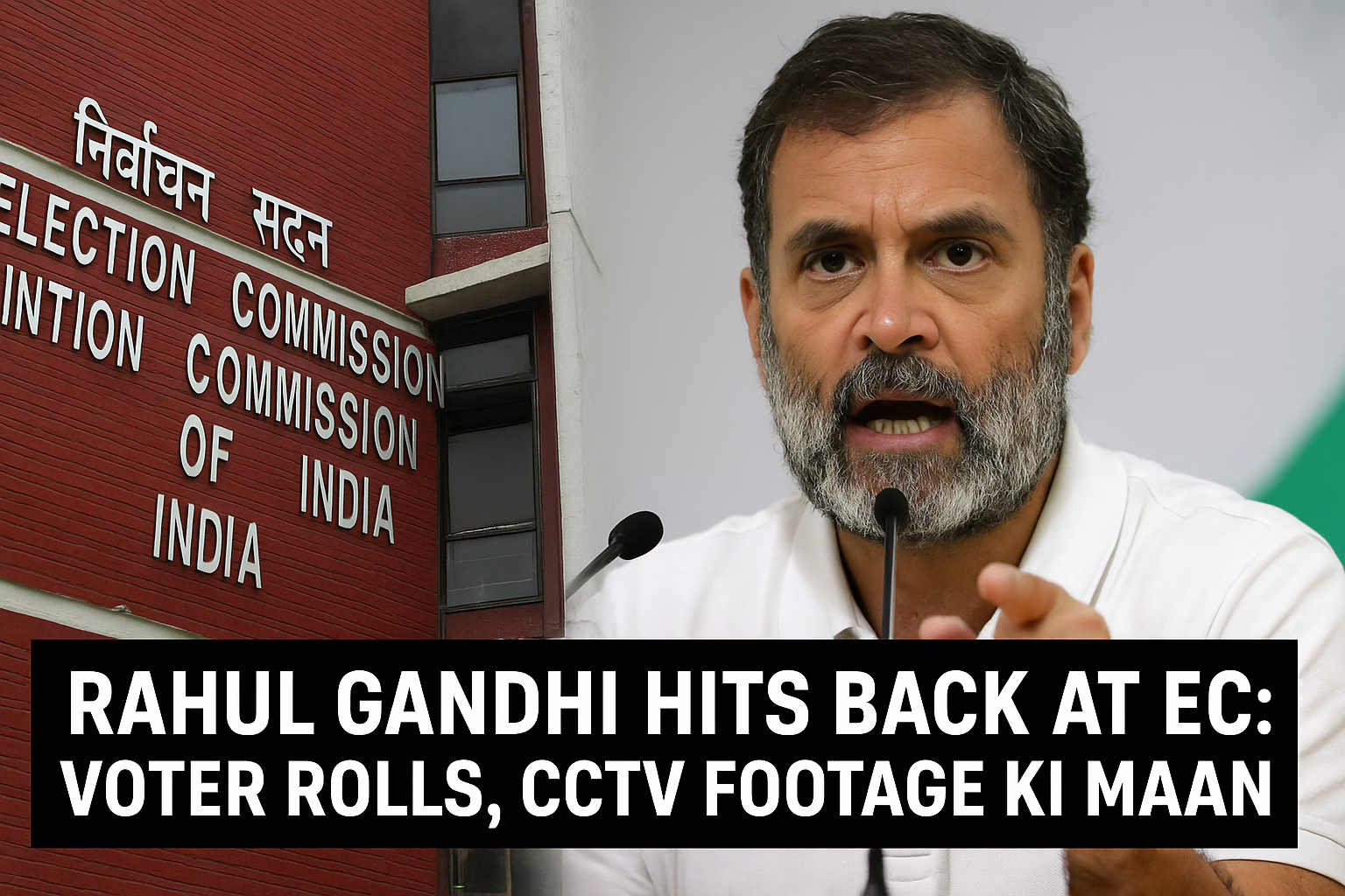 Rahul Gandhi vs Election Commission controversy over match-fixing and voter roll transparency